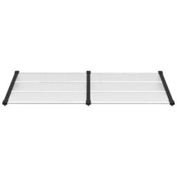 Berkfield Door Canopy Black And Transparent 199X90 Cm Polycarbonate - thumbnail 3