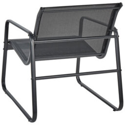 Wyld And Coco Urbanterra Garden Sofa Set Black Steel 4-Seater With Tempered Glass Table - thumbnail 6