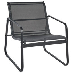 Wyld And Coco Urbanterra Garden Sofa Set Black Steel 4-Seater With Tempered Glass Table - thumbnail 4
