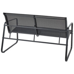 Wyld And Coco Urbanterra Garden Sofa Set Black Steel 4-Seater With Tempered Glass Table - thumbnail 9