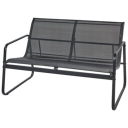 Wyld And Coco Urbanterra Garden Sofa Set Black Steel 4-Seater With Tempered Glass Table - thumbnail 7