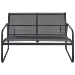 Wyld And Coco Urbanterra Garden Sofa Set Black Steel 4-Seater With Tempered Glass Table - thumbnail 8