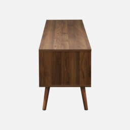 Sweeek - 160Cm Vintage Tv Unit Wooden Effect 2 Doors Nepal Walnut Wood-Effect 160X40X50 Cm - thumbnail 3