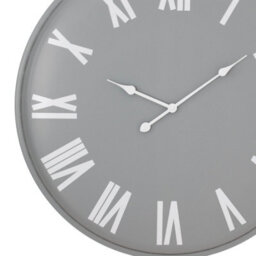 Wyld Haus 49Cm Grey Wall Clock With White Roman Numerals And Minimal Metal Frame - thumbnail 3