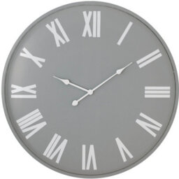 Wyld Haus 49Cm Grey Wall Clock With White Roman Numerals And Minimal Metal Frame - thumbnail 2