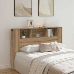 Walplus Headboard Cabinet Artisan Oak 160X18.5X103.5 Cm Engineered Wood - thumbnail 1