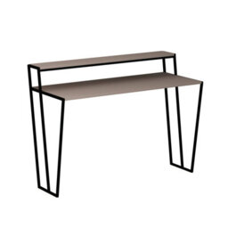 Decortie Pal Modern Study Desk Mocha Grey With Monitor Stand  Width 124Cm - thumbnail 2