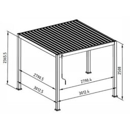Xample Mirador 10Ft X 10Ft Louvered Aluminium Pergola With Adjustable Roof, Integrated Guttering & Sleek Modern Outdoor Design - thumbnail 6