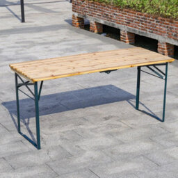 1Xoutdoor Wooden Folding  Table Trestle Garden Barbecue Picnic Portable Desk - thumbnail 6