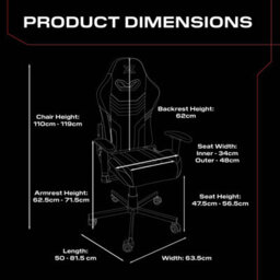 X Rocker Agility Compact Ergonomic Pc Gaming Chair For Kids - Black / Red - thumbnail 7