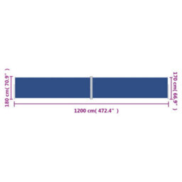 Walplus Retractable Side Awning Garden Sun Shade Canopy Gazebo For Back Door, Porch, Patio Blue 180X1200 Cm - thumbnail 8