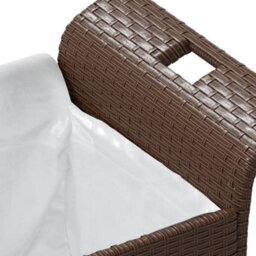 Berkfield Garden Bench With Cushion Brown 116X46X57 Cm Poly Rattan - thumbnail 6