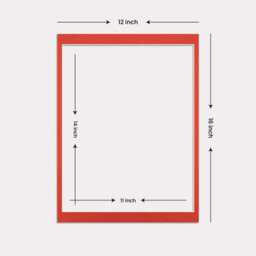 Ak Frames 12X16 Poppy Red Picture Mounts To Fit 14X11 Aperture Size - Mount Board Only (No Frame Included) - thumbnail 3