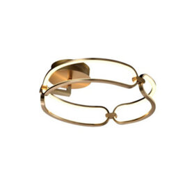 Luminosa Lighting Luminosa Colette Semi Flush Ceiling Light Cylindrical, Rose Gold - Uk Stock - thumbnail 4