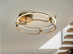 Luminosa Lighting Luminosa Colette Semi Flush Ceiling Light Cylindrical, Rose Gold - Uk Stock - thumbnail 2