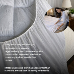 MHG Living 5Cm Thick Mattress Topper, 650 Gsm Box Stitched With Microfibre Fitted Skirt - King - thumbnail 4