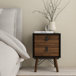 Furniture To Go Ry 3 Piece Bundle, Bedside, Chest And 3 Door 3 Drawer Wardrobe In Matt Black Walnut - thumbnail 4
