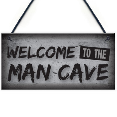 Red Ocean Welcome Man Cave Plaque Funny Sign Fathers Day Gift Games Room Boys Bedroom Birthday Gift - image 1