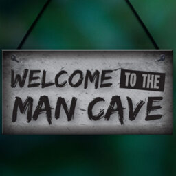 Red Ocean Welcome Man Cave Plaque Funny Sign Fathers Day Gift Games Room Boys Bedroom Birthday Gift - thumbnail 5