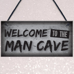 Red Ocean Welcome Man Cave Plaque Funny Sign Fathers Day Gift Games Room Boys Bedroom Birthday Gift - thumbnail 3