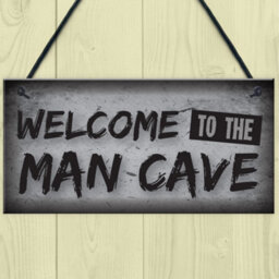 Red Ocean Welcome Man Cave Plaque Funny Sign Fathers Day Gift Games Room Boys Bedroom Birthday Gift - thumbnail 2