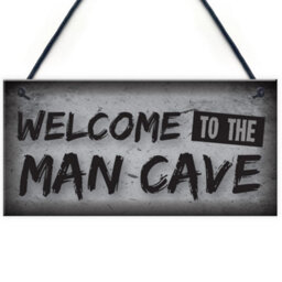 Red Ocean Welcome Man Cave Plaque Funny Sign Fathers Day Gift Games Room Boys Bedroom Birthday Gift - thumbnail 1
