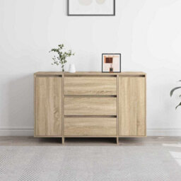Berkfield Sideboard Sonoma Oak 120X41X75 Cm Engineered Wood - thumbnail 4