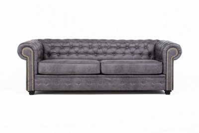 Furniture Stop - Hever™ Chesterfield Sofa Bed 3 Seater