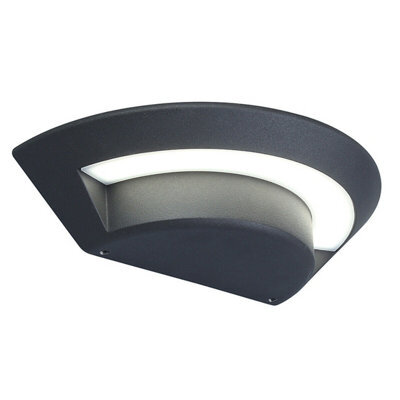 Stylish Outdoor Ip54 Wall Light Sconce With Led Bulb In Graphite Finish - image 1