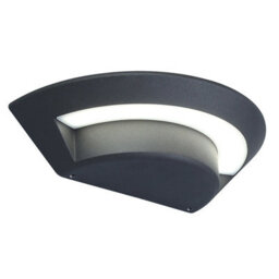 Stylish Outdoor Ip54 Wall Light Sconce With Led Bulb In Graphite Finish - thumbnail 1