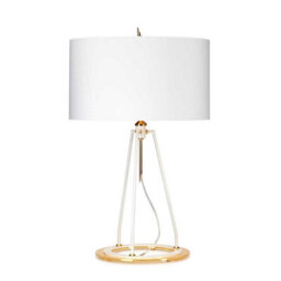 Elstead Lighting Ferrara 1Lt Table Lamp Finish: White Polished Gold Wired: 1X60W E27 220-240V 50Hz - thumbnail 6
