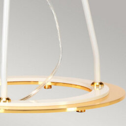 Elstead Lighting Ferrara 1Lt Table Lamp Finish: White Polished Gold Wired: 1X60W E27 220-240V 50Hz - thumbnail 5