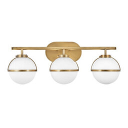 Luminosa Lighting Elstead Hinkley Hollis Bathroom Wall Lamp Heritage Brass, Ip44