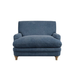 Wyld Haus Bambola Retro Chenille Armchair In Denim Blue - thumbnail 4