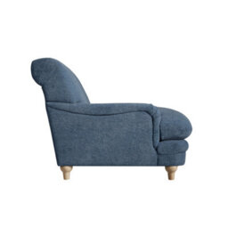 Wyld Haus Bambola Retro Chenille Armchair In Denim Blue - thumbnail 5