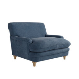 Wyld Haus Bambola Retro Chenille Armchair In Denim Blue - thumbnail 2