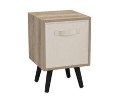 Urbn-Living Grey, Pine - Antique Oak 1-Drawer Cube Shelving Unit With Scandinavian Legs - thumbnail 9