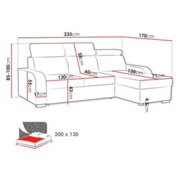 Oslo M 2Rlc Corner Sofa Bed Mdf Chipboard Polyurethane Foam Wave Spring Universal Side 235X170X85 100Cm Olive - thumbnail 5