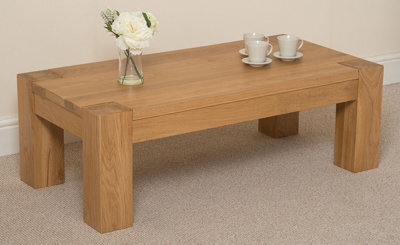 That's Furniture Kuba Chunky Large Oak Coffee Table For Living Room - image 1