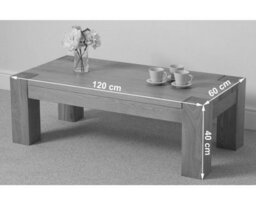 That's Furniture Kuba Chunky Large Oak Coffee Table For Living Room - thumbnail 4