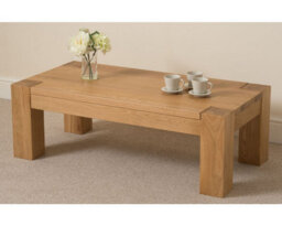 That's Furniture Kuba Chunky Large Oak Coffee Table For Living Room - thumbnail 3