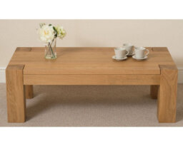 That's Furniture Kuba Chunky Large Oak Coffee Table For Living Room - thumbnail 2