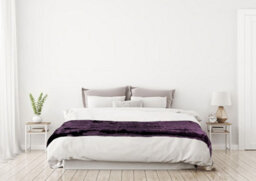 Pagnanno. Faux Fur Mink Throw Fluffy Warmth Bed Throws Flannel Fleece Blanket,(1, Aubergine, Double 150X200Cm) - thumbnail 2