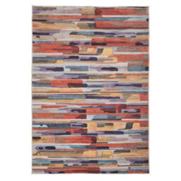 Loomed Multi-Colour  Abstract Soft Chenille Washable Living Room Area Rug 120Cm X 170Cm - thumbnail 2