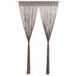 Walplus Macrame Curtain Taupe 140X240 Cm Cotton