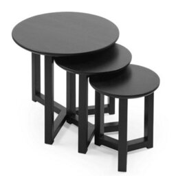 Oakham Nordvik Nest Of 3 Tables In Black - thumbnail 2
