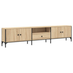 Berkfield Durable Tv Cabinet With Drawer Sonoma Oak 200X25X44 Cm Engineered Wood - thumbnail 1