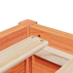 Berkfield Bed Frame Without Mattress Wax Brown 150X200 Cm King Size Solid Wood Pine - thumbnail 7