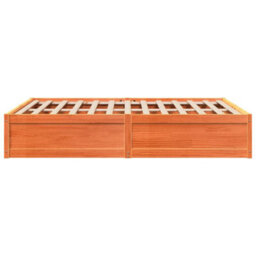 Berkfield Bed Frame Without Mattress Wax Brown 150X200 Cm King Size Solid Wood Pine - thumbnail 5