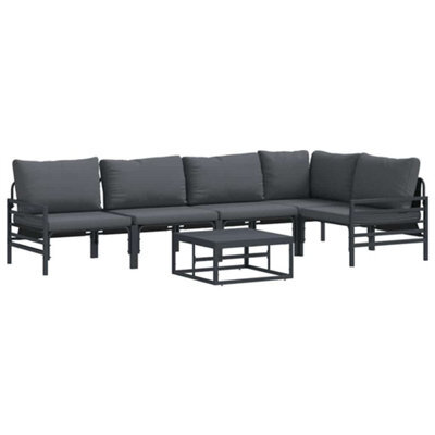 Berkfield Modern Garden Sofa Set 6 Pcs Anthracite Steel - image 1